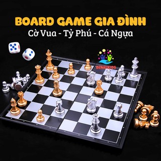 Đồ Chơi Board Game Trí Tuệ Cờ Vua Quốc Tế , Cờ Cá Ngựa Nam Châm , Cờ Tỷ Phú Cho Bé Phát Triển Trí Tuệ