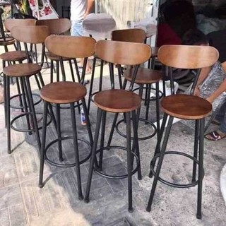 Ghế bar chân sắt mặt gỗ- cà phê-bar-ban công
