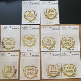 Tem logo bông lúa ô tô Logo đầy đủ các hãng xe loại kích thước cỡ lớn mạ vàng