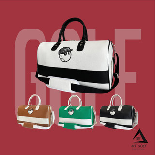 Túi golf da pu ngăn chứa lớn thêu hình chữ 4 màu - boston bag