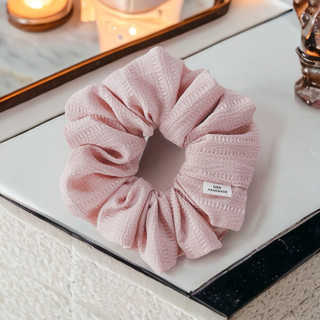 Dây cột tóc Scrunchie size 14cm handmade hàn quốc hồng pastel
