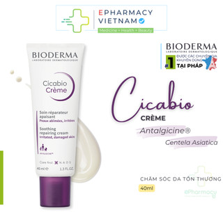Kem Dưỡng BIODERMA Cicabio Crème Làm Dịu Phục Hồi Da 40ml