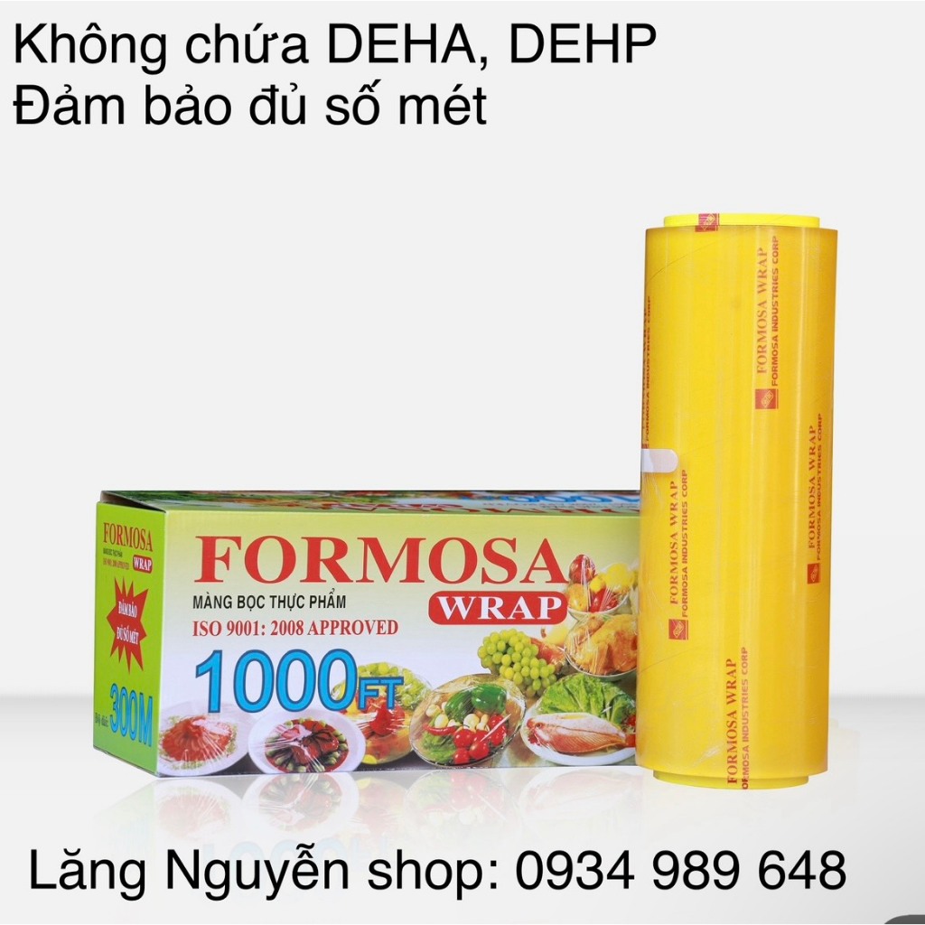 Màng bọc thực phẩm Formosa 10mic*30cm*300m dai dẻo, an toàn, đủ mét