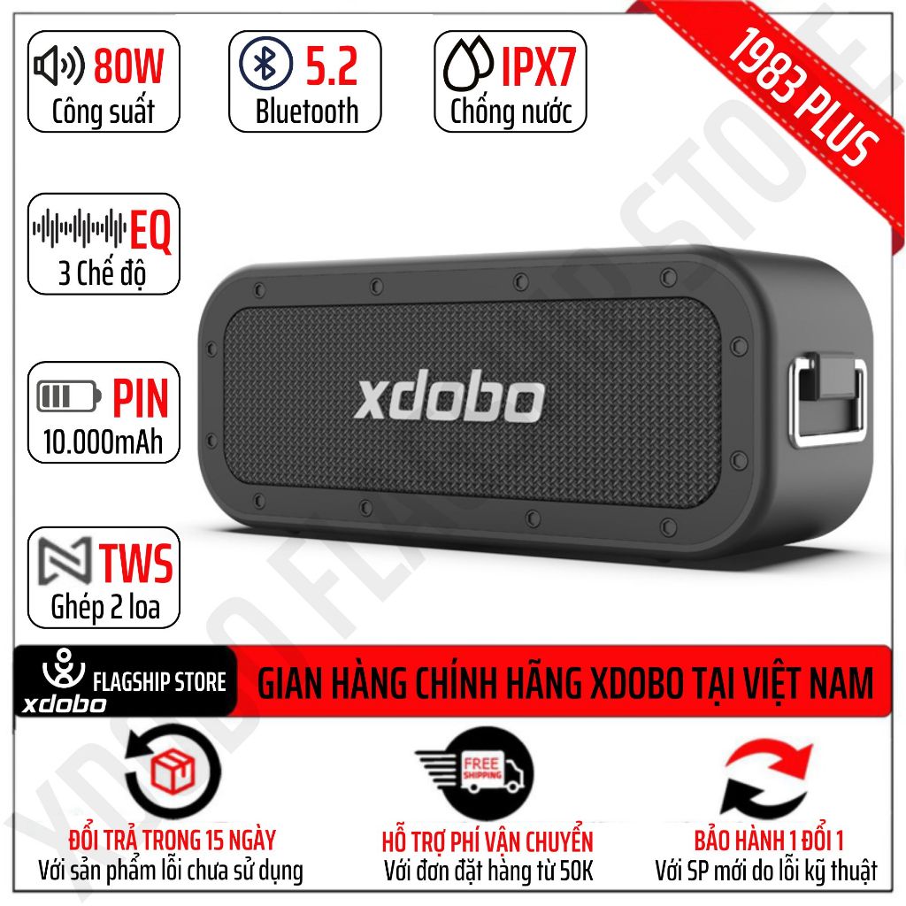 Loa Bluetooth Xdobo 1983 Plus Công suất 80W Siêu Trầm Bản nâng cấp của Xdobo Wake 1983 X7 X8 II X8 I