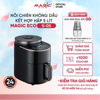 Nồi chiên không dầu Magic Eco S05 5L, 5 chế độ nấu, công suất 1500w