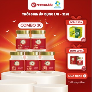 Combo 30 hũ Yến sào Nam Dược Combo 30 lọx 70ml tổ yến chưng đường phèn