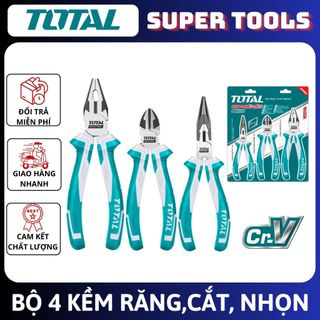 Đồ nghề total bộ 3 kềm răng, cắt và nhọn tht2k0301