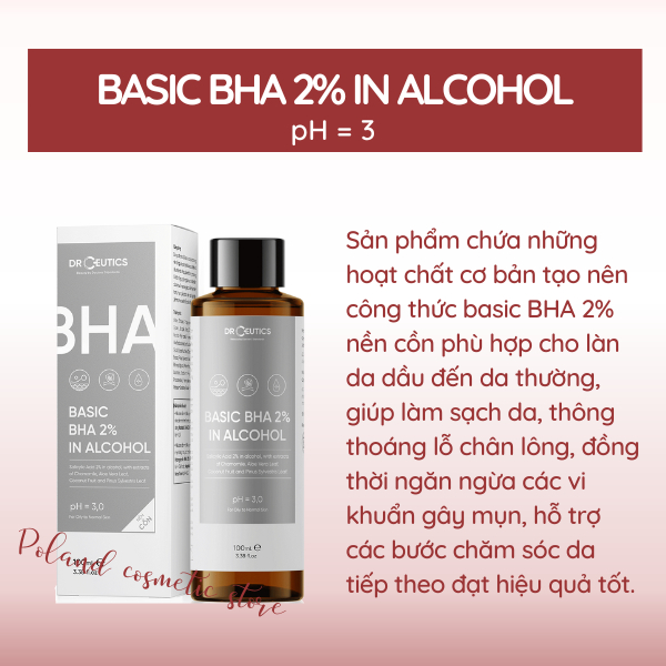 Toner BHA 2% DrCeutics tẩy da chết cho da hỗn hợp dầu mụn 100ML 200ML