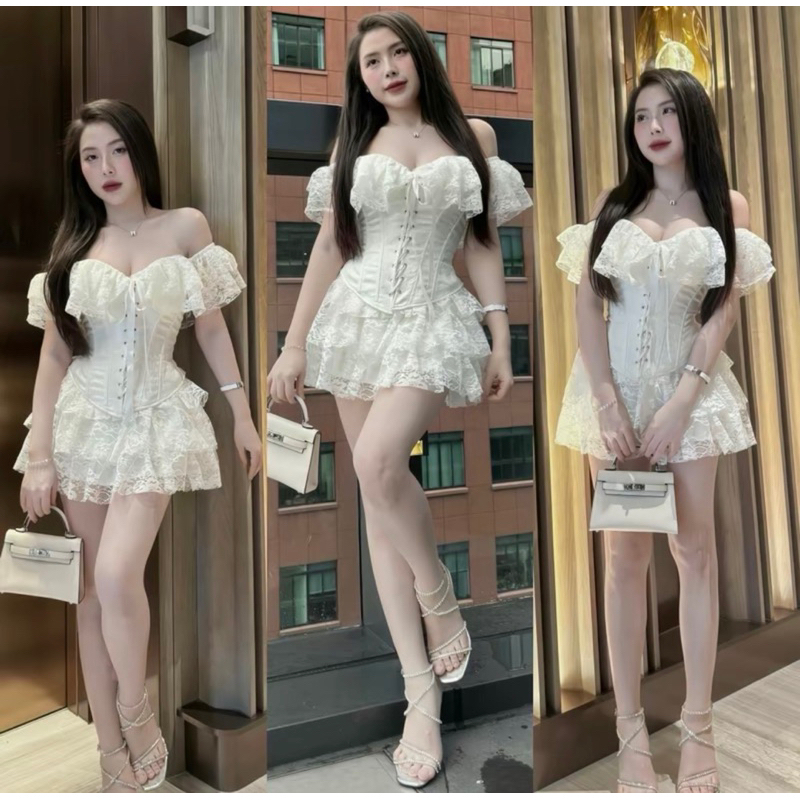 SET ÁO BẸT VAI MẮT CÁO +CV REN (Cam kết 💯 giống mẫu mặc)