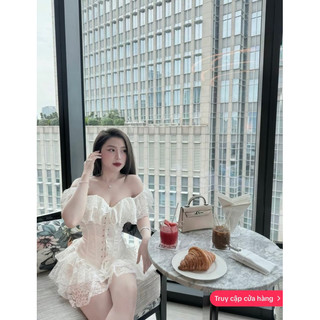 SET ÁO BẸT VAI MẮT CÁO +CV REN (Cam kết 💯 giống mẫu mặc)