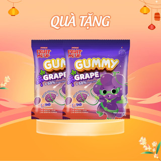 2 túi kẹo dẻo trái cây gummy vị nho 20g - nhập khẩu từ pháp của pháp - andros fruit me up gummy