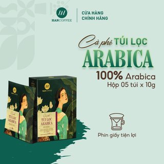 Cà Phê Túi Lọc HANCOFFEE ARABICA Cafe Phin Giấy tiện lợi 5 gói/ hộp