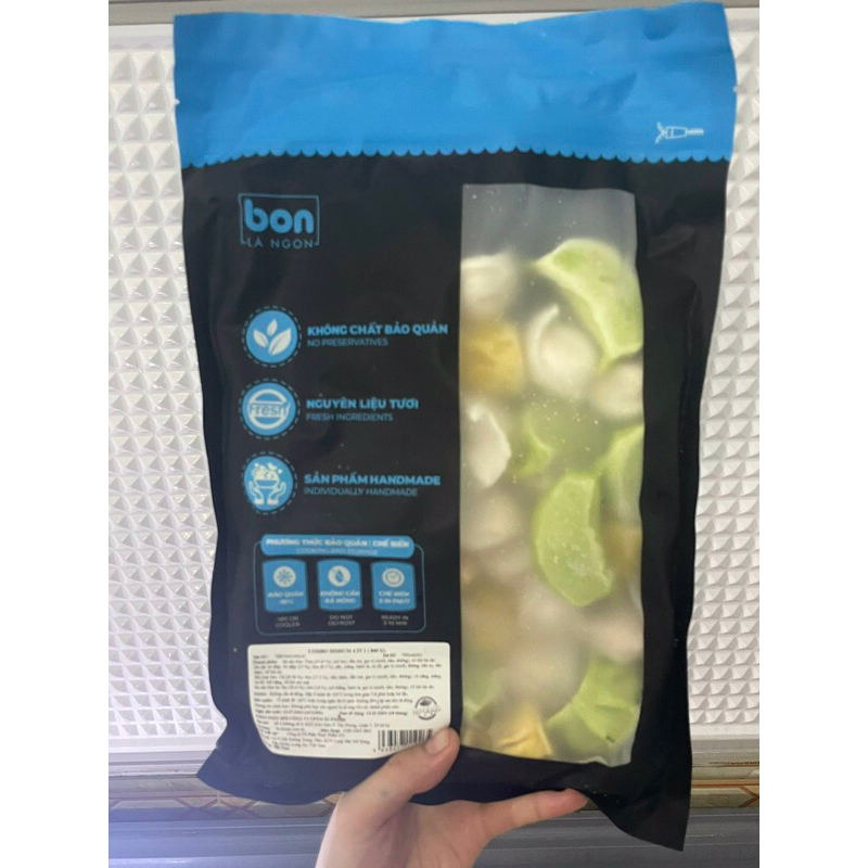 Combo Dimsum Bamboo 4in1 gói 840gr : há cảo tôm, há cảo sò điệp, há cảo tôm hẹ, xíu mại tôm