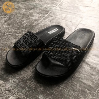 Dép quai ngang đen Luofu dép đúc nam nữ thời trang đi ngoài trời du lịch