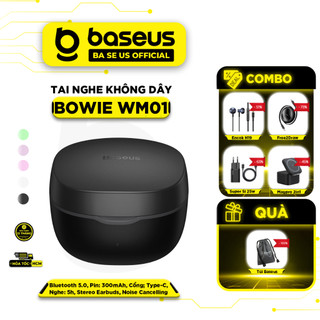 Tai nghe Bluetooth True Wireless Baseus Bowie Wm01 bluetooth 5.0 Stereo Earbuds cảm ứng chạm chống ồn