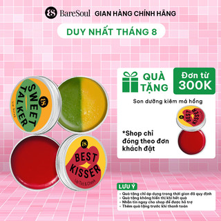 Bộ đôi làm sạch, dưỡng ẩm sâu, tạo sắc hồng cho môi BareSoul Lip Tint & Cheek 10g +  Sweet Talker Lip Scrub 20g