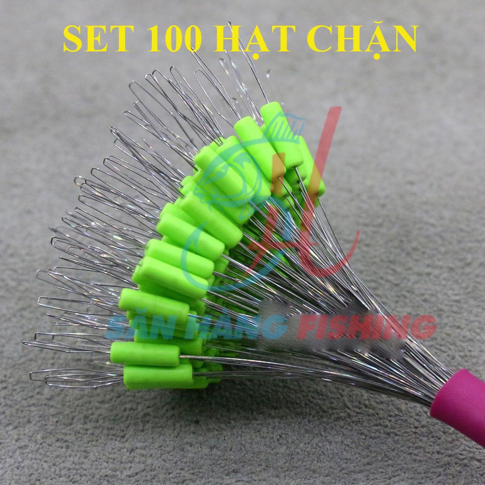 [Fisher's Man] Set 100 Hạt Chặn Silicon, Hạt Chặn Phao Câu Đài, Chặn Phao Câu Cá