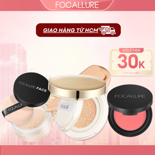 Focallure Combo 3 Món Trang Điểm Mặt Cushion Hỗ Trợ Che Khuyết Điểm + Phấn Phủ Dạng Bột + Phấn Má Hồng