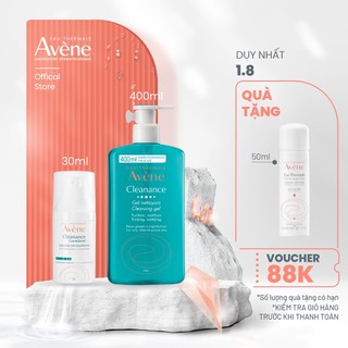 Bộ đôi gel rửa mặt tạo bọt và gel ngăn ngừa mụn hiệu quả AVÈNE