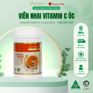 Viên nhai tăng đề kháng Vitatree Vitamin C 1000mg with Zinc 100 viên