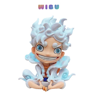 Mô hình Luffy One Piece gear 5 nika chibi màu trắng cao 8cm - siêu dễ thương