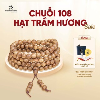 [CHÍNH HÃNG] Vòng tay trầm hương chuỗi tràng 108 hạt THIÊN MỘC HƯƠNG giúp đoạn trừ 108 muộn phiền