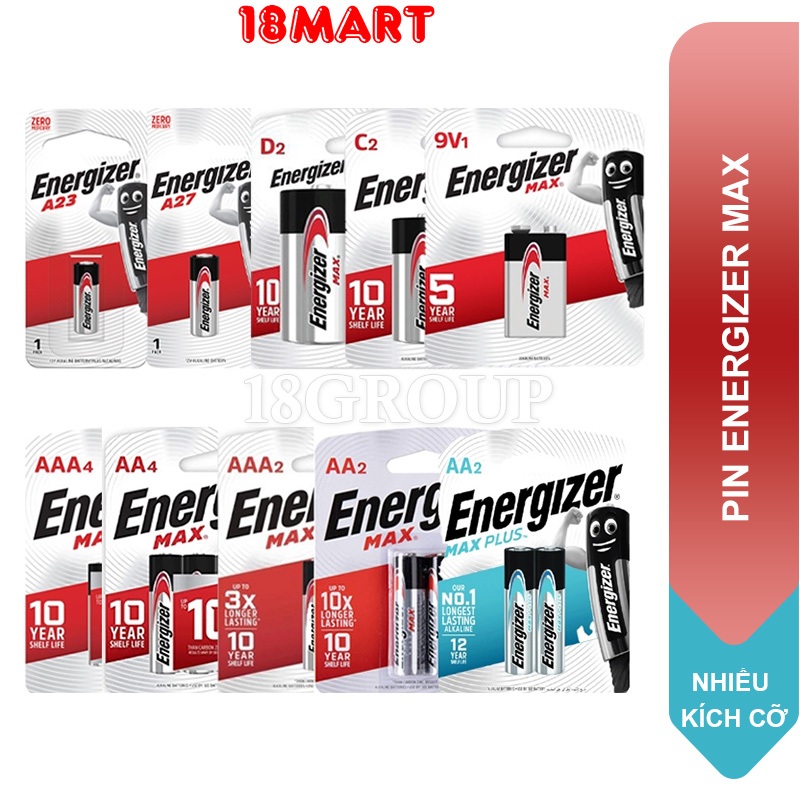 Pin Energizer Max AA / AAA / AAAA / C / D / 9V Alkaline