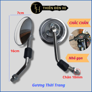 Gương xe máy thời trang mini tròn chân T10 lắp wave dream sh và các  dòng xe khác giá 1 cái HPLIGHT G CẦU