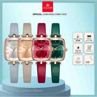 Julius official | đồng hồ nữ julius ja-1341 dây da