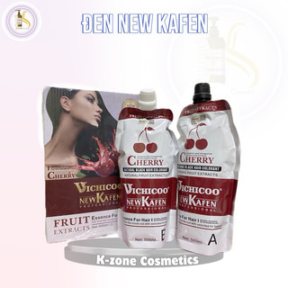 Nhuộm đen thảo dược New Kafen vichicoo Phủ bạc không dính da đầu Nhuộm tóc màu đen tự nhiên Nhuộm tóc tại nhà