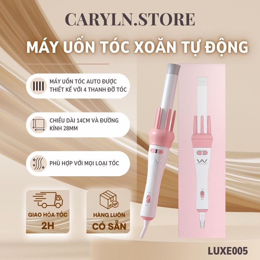 Máy Uốn Tóc Làm Xoăn Tự Động 3 Phút Tạo Kiểu Đường Kính Uốn 28mm - CARYLN.STORE - LUXE005