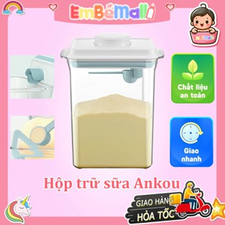 [tặng kèm sticker] Hộp trữ sữa bột / Hộp đựng sữa bột  ANKOU chống ẩm, hút chân không an toàn cho bé - 2300ml