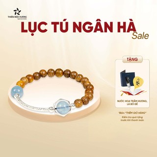 Vòng tay trầm hương tự nhiên mix charm bạc 925 cao cấp - Thiên Mộc Hương - May mắn, bình an