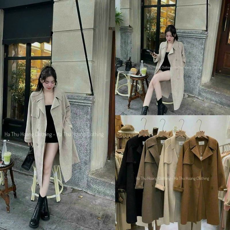 Áo dạ ép dáng dài hàng Quảng Châu