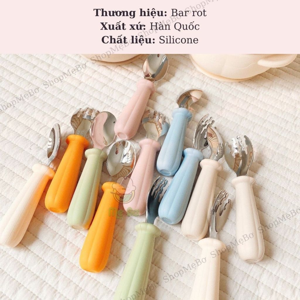 [Bar-Rot] Set thìa dĩa gấu dễ thương cho bé tập xúc BLW Bar-Rot