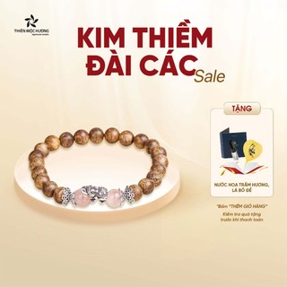 Vòng tay trầm hương chuỗi hạt kim thiềm đài các Thiên Mộc Hương thành công may mắn bình an