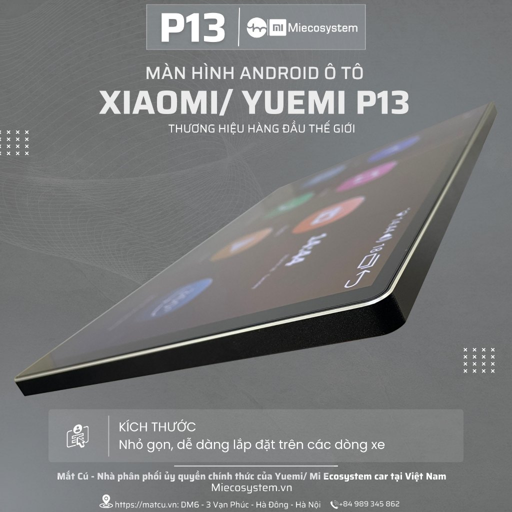 Màn hình Android ô tô 13 inch Xiaomi/ Yuemi P13