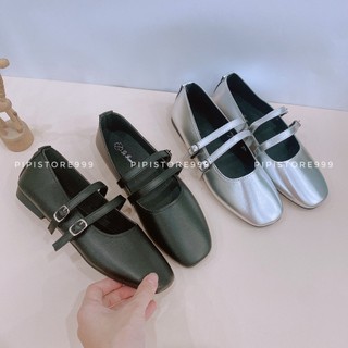 Giày Búp Bê MarryJane Phong Cách Cổ Điển 2 Quai Basic G044
