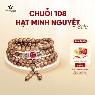 Vòng tay trầm hương 108 hạt Minh Nguyệt THIÊN MỘC HƯƠNG trầm Tốc Việt Nam giúp thành công, mau mắn
