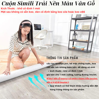 Tấm simili lót sàn nhà, thảm nhựa simili trải nền nhà màu vân gỗ PVC, chống nước chống cháy