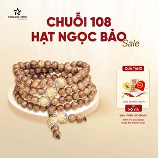 Vòng tay trầm hương 108 hạt Ngọc Bảo Thiên Mộc Hương trầm tốc an yên, đoạn trừ 108 phiền não