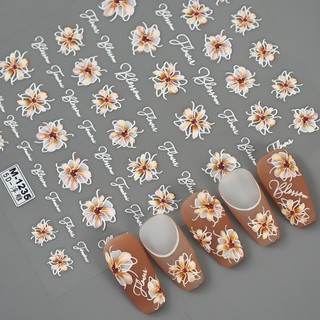 mã sticker hoa trắng lụa mới nhé a 3d và 5d