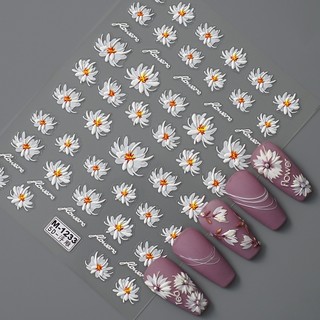 mã sticker hoa trắng lụa mới nhé a 3d và 5d