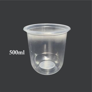Lốc 50 ly nhựa đáy bầu 95mm pp trơn dày dặn 360ml, 500ml, 650ml, 700ml đựng trà sữa, sinh tố, nước épp để