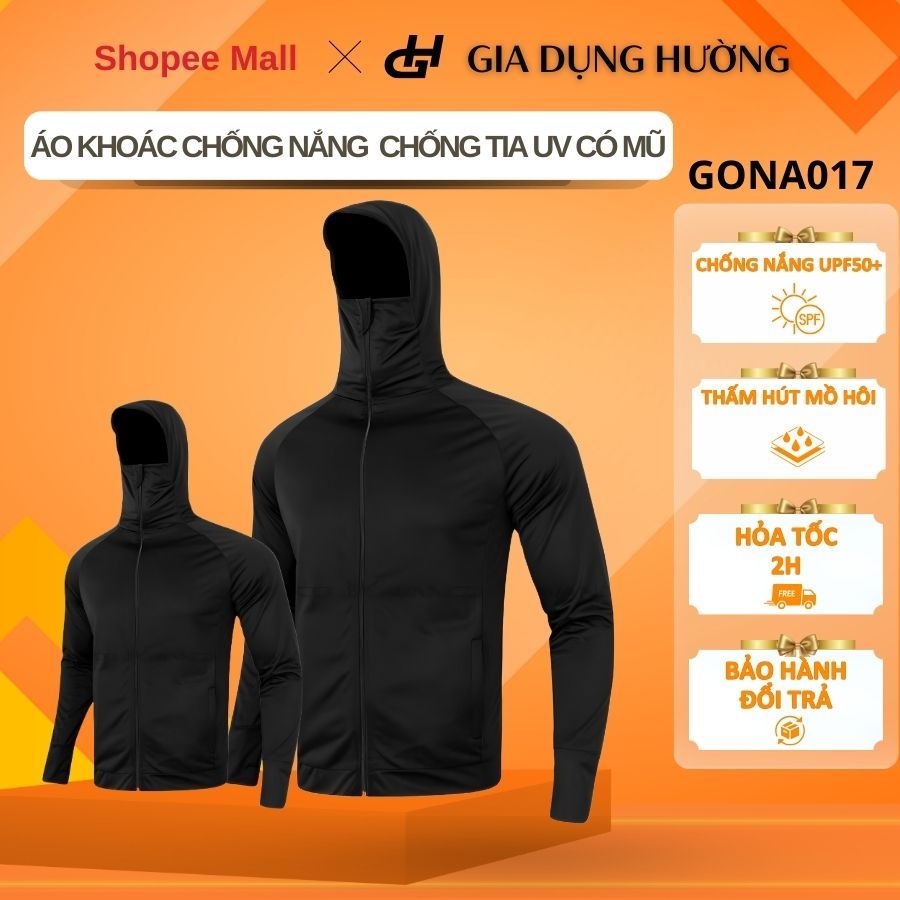Áo Chống Nắng Nam 2 Lớp GONA Bảo Vệ Tia UV Hiệu Quả - Thoáng Khí, Cao Cấp Cho Mùa Hè - GONA017