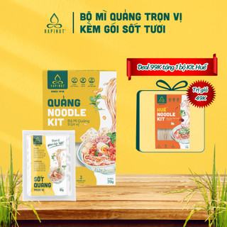 Bộ Kit Nấu Ăn Mì Quảng Trọn Vị 210g - Khẩu Phần 3 Người - Nấu Nhanh 3 Bước - Chỉ 15 Phút Có Ngay Tô Mì Quảng Thơm Ngon