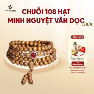 Vòng tay trầm hương 108 hạt Minh Nguyệt Việt Nam vân dọc Thiên Mộc Hương thành công, hạnh phúc