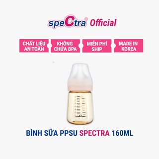 Bình sữa PPSU cổ rộng Spectra 160ml núm ti size S