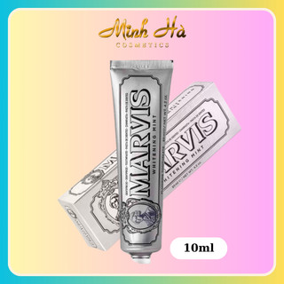 Kem đánh răng Marvis whitening mint 10ml loại bỏ mảng bám, sạch răng thơm miệng