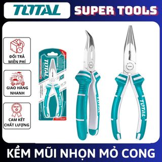 Đồ nghề total kềm mũi nhọn mỏ cong 6”/160mm tht1466p